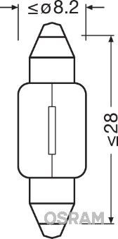 OSRAM Glödlampa, innerbelysning ORIGINAL Artikelnummer: 6430 billigt