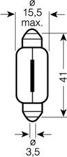 OSRAM Glödlampa, innerbelysning Artikelnummer: 6453 billigt