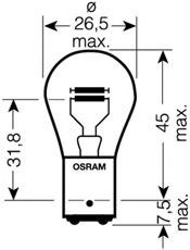 OSRAM Rücklicht-Birne Artikelnummer: 7538LDR bestellen