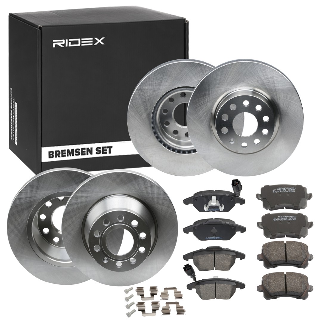 RIDEX Brake discs and pads set Article number: 3405B0501 cheaply