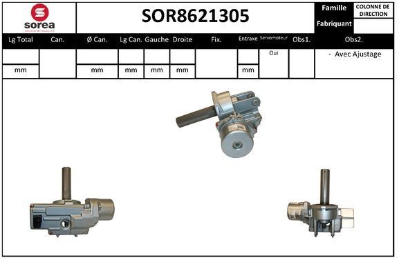 SNRA Steering Column Article number: SOR8621305 cheaply