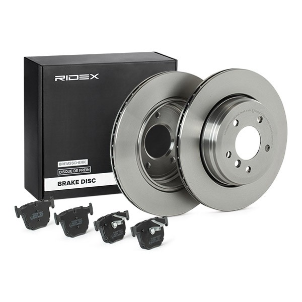 RIDEX Brake discs and pads set Article number: 3405B0858 cheaply