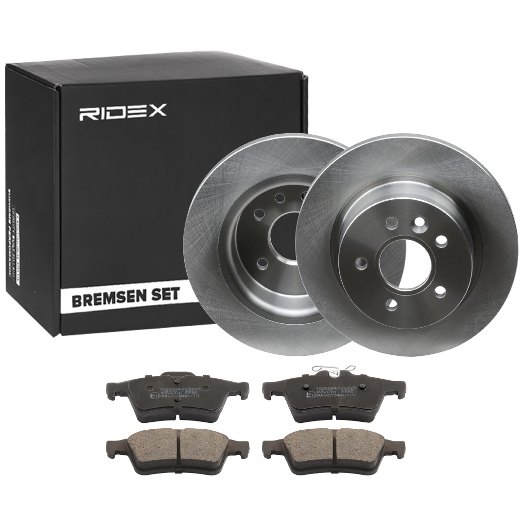 RIDEX Brake discs and pads set Article number: 3405B0873 cheaply