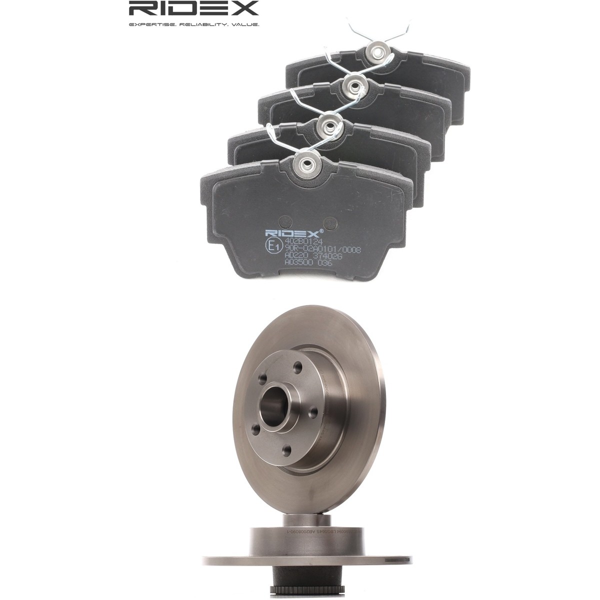 RIDEX Спирачен комплект, дискови спирачки артикулен номер: 3405B0966 евтино