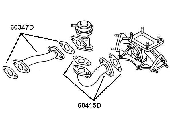 WAHLER Pipe, EGR valve Article number: 60347D cheaply