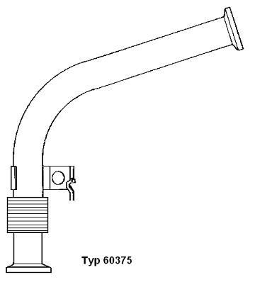 WAHLER Pipe, EGR valve Article number: 60375D cheaply