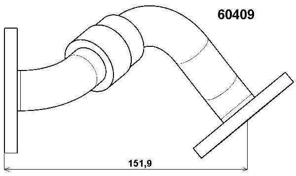 WAHLER Pipe, EGR valve Article number: 60409D cheaply