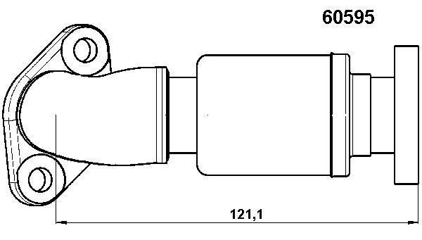 WAHLER Pipe, EGR valve Article number: 60595D cheaply