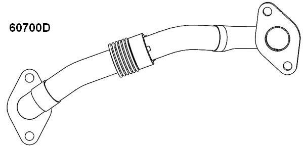 WAHLER Pipe, EGR valve Article number: 60700D cheaply