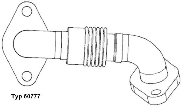 WAHLER Pipe, EGR valve Article number: 60777D cheaply