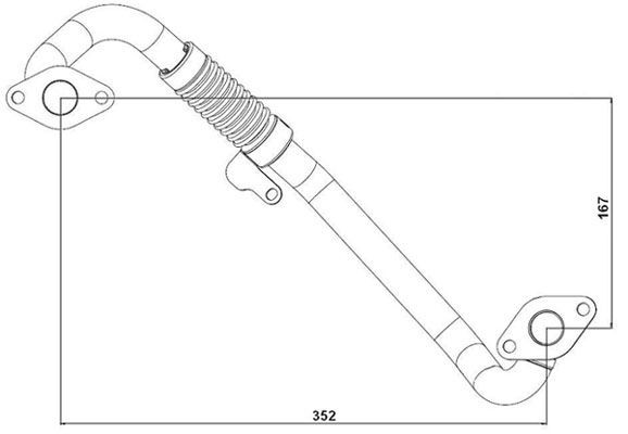 WAHLER Pipe, EGR valve Article number: 665104D cheaply
