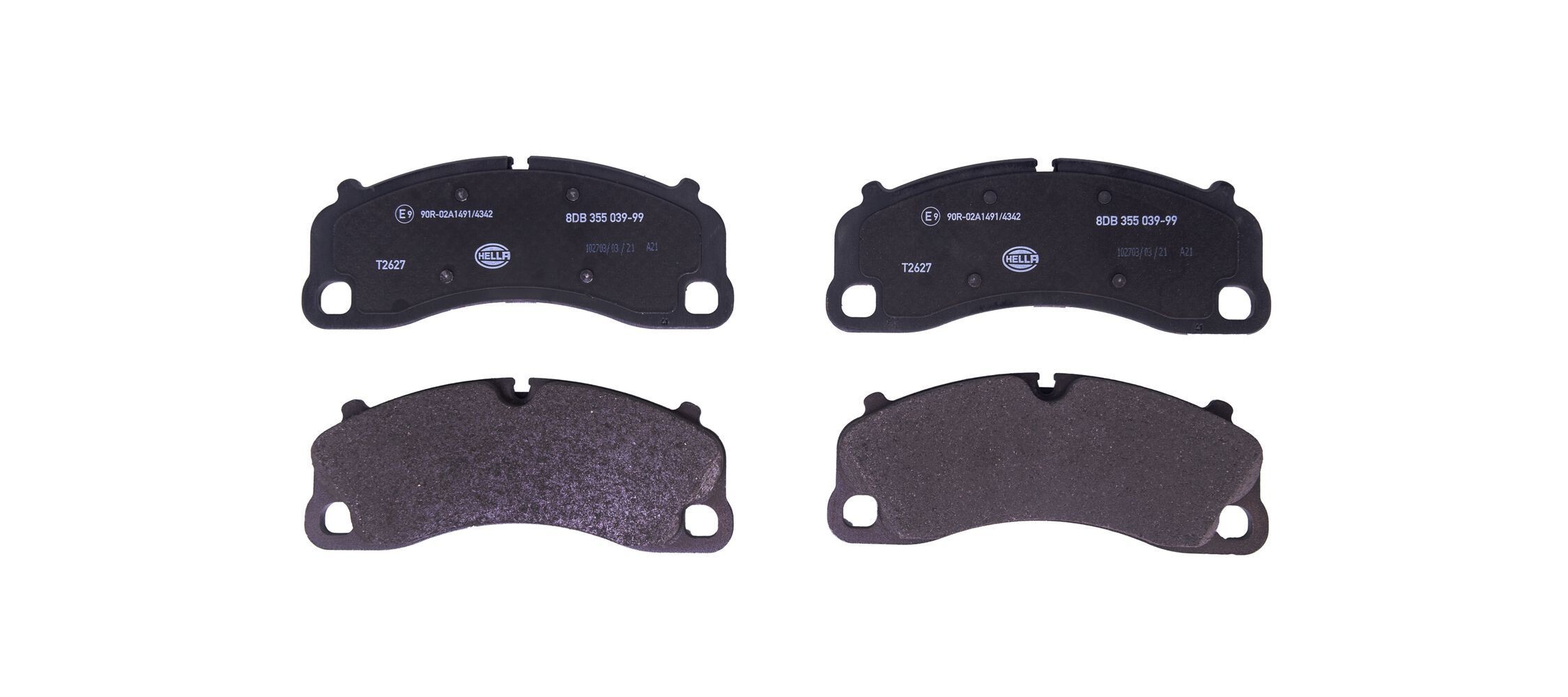HELLA Brake pad set Article number: 8DB 355 039-991 cheaply