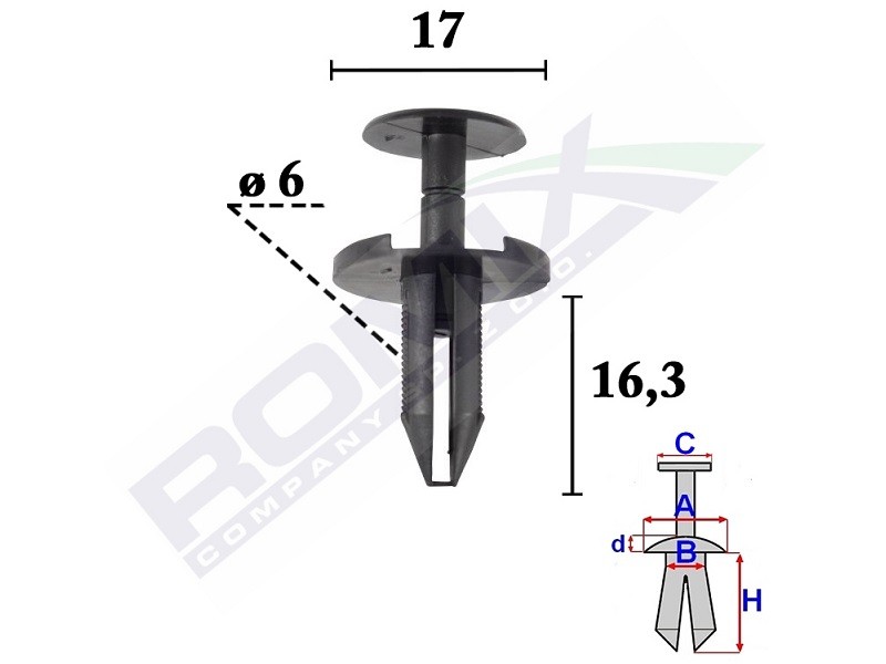 ROMIX Klips, pynte- / beskyttelseslist artikkelnummer: C70615 billig