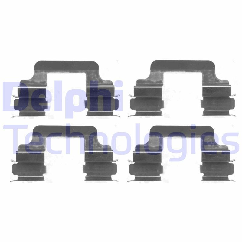 DELPHI LX0383 Комплект принадлежности, дискови накладки TRANSPORTER 2.0 TDI 4motion 150 K.C. дизел 2024