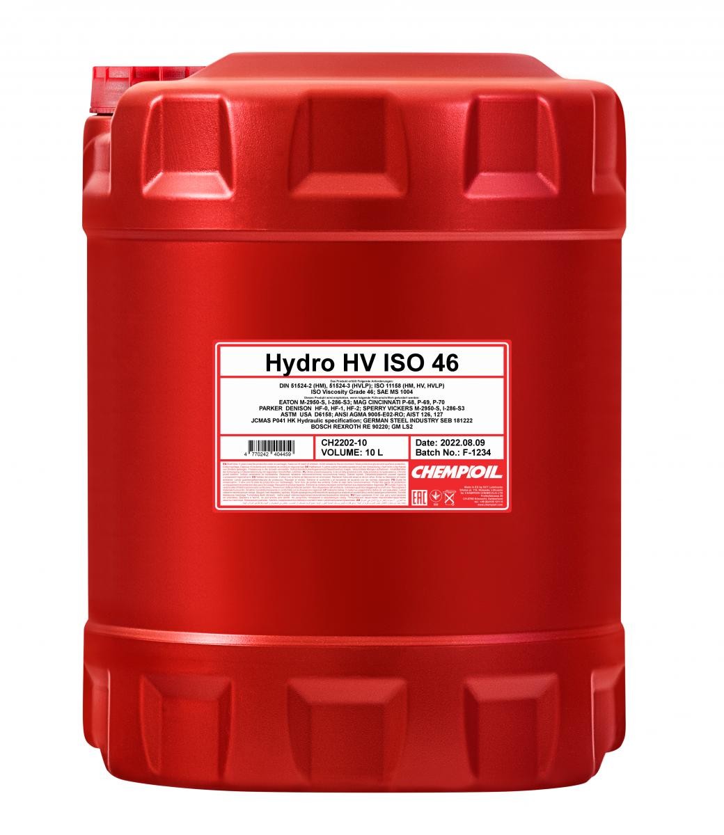 CHEMPIOIL Hydraulic Oil Hydro HV, ISO 46 Article number: CH2202-10 cheaply