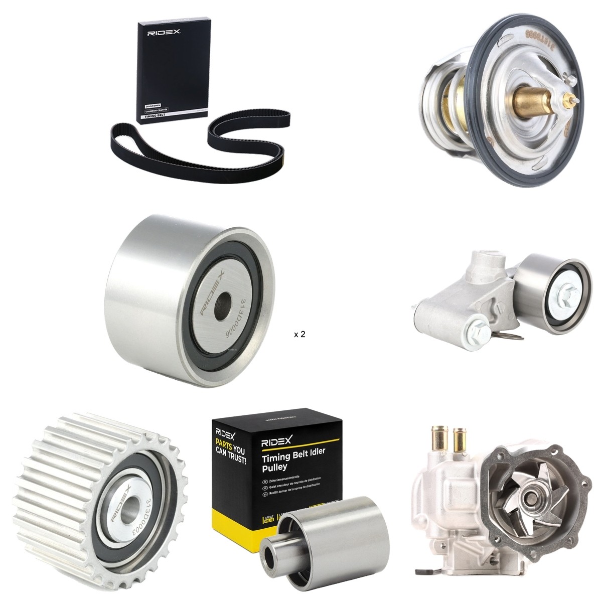 RIDEX Water pump and timing belt kit Article number: 3096W0423 cheaply
