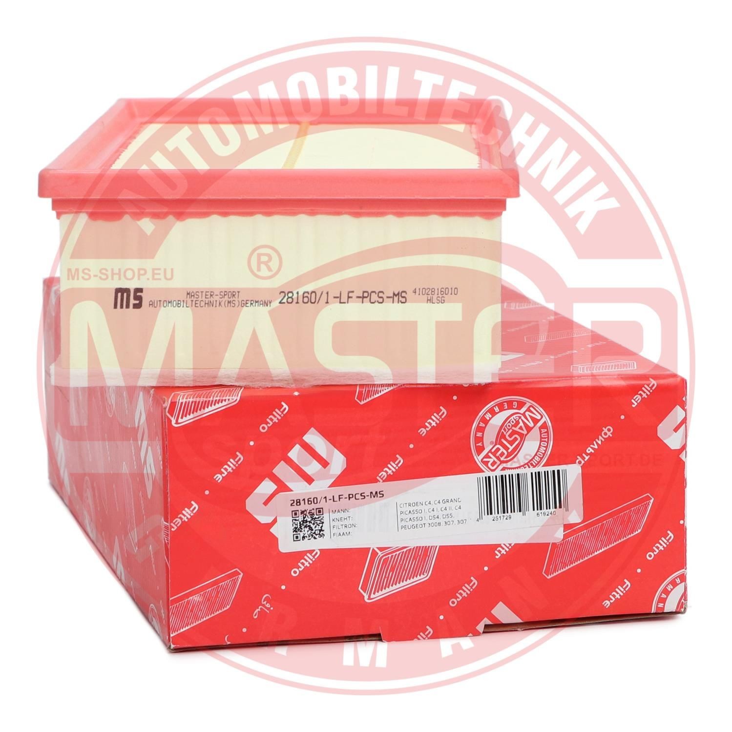 MASTER-SPORT Luftfilter Varenummer: 28160/1-LF-PCS-MS billige