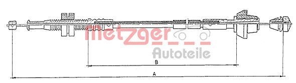 METZGER Throttle cable Article number: 10.0153 cheaply