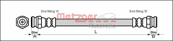 METZGER Bremsschlauch Artikelnummer: 4111004 günstig