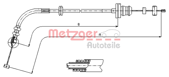 METZGER Gaskabel Varenummer: 413.22 billige