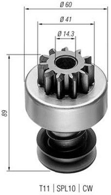 MAGNETI MARELLI Pinion, starter Article number: 940113020021 cheaply