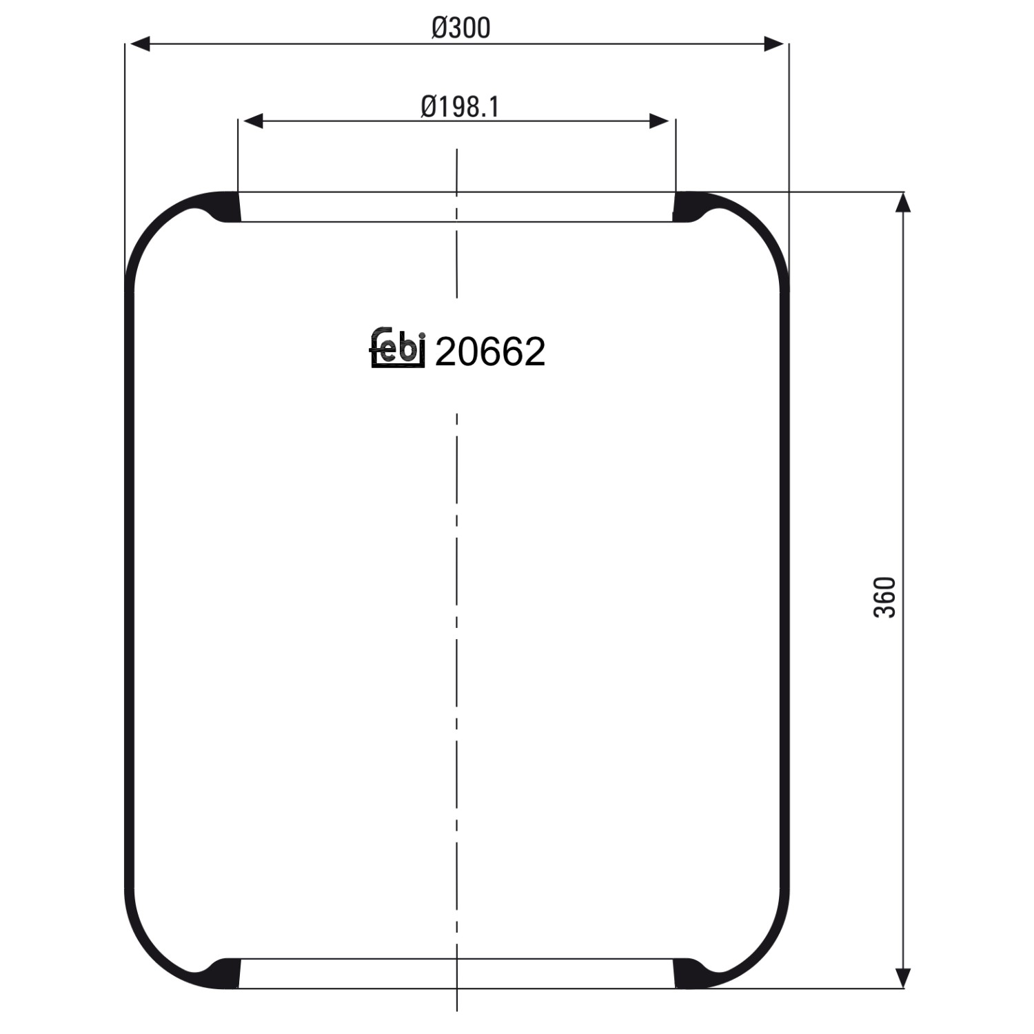 FEBI BILSTEIN Soffietto, Sospensione pneumatica Numero articolo: 20662 poco costoso