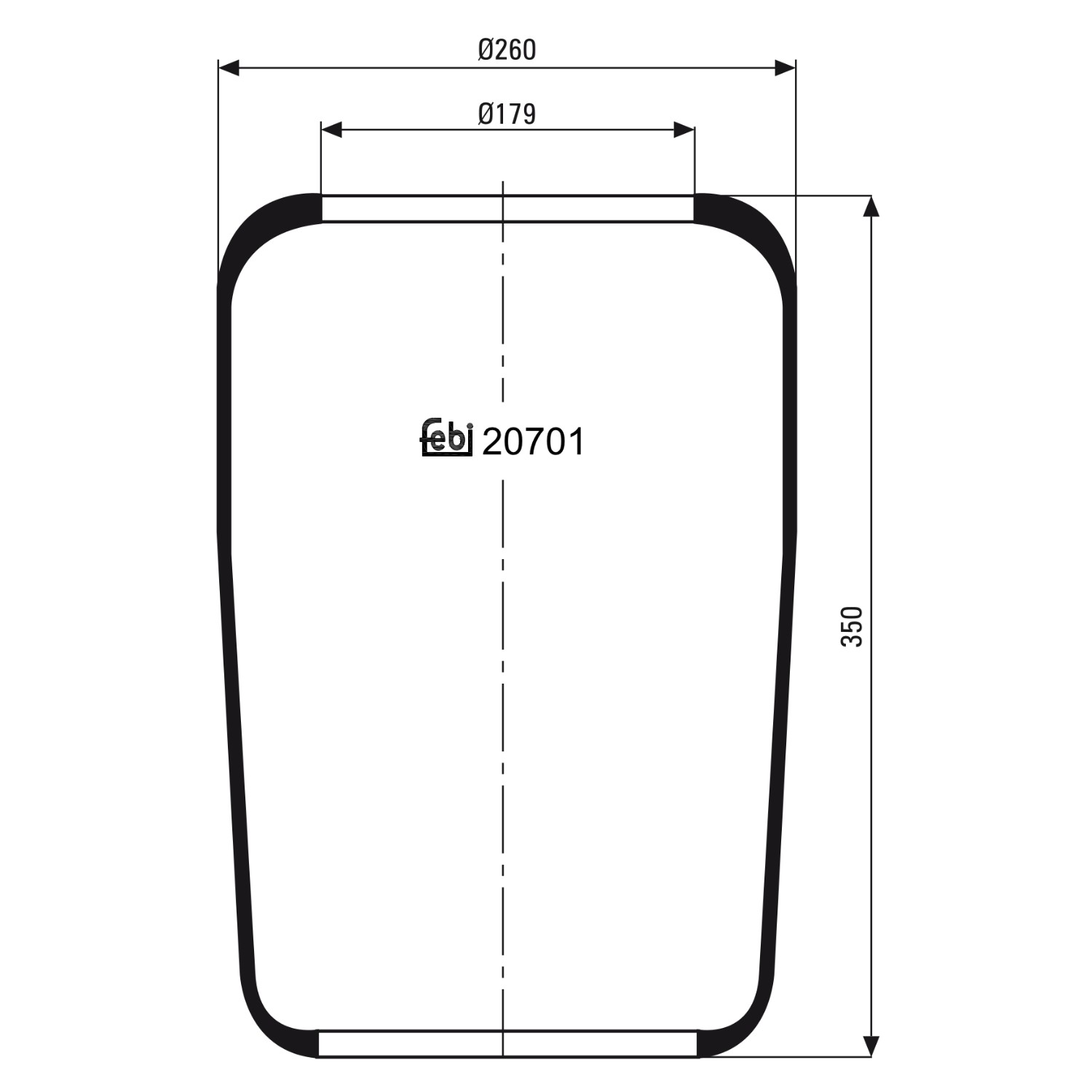 FEBI BILSTEIN Soffietto, Sospensione pneumatica Numero articolo: 20701 poco costoso