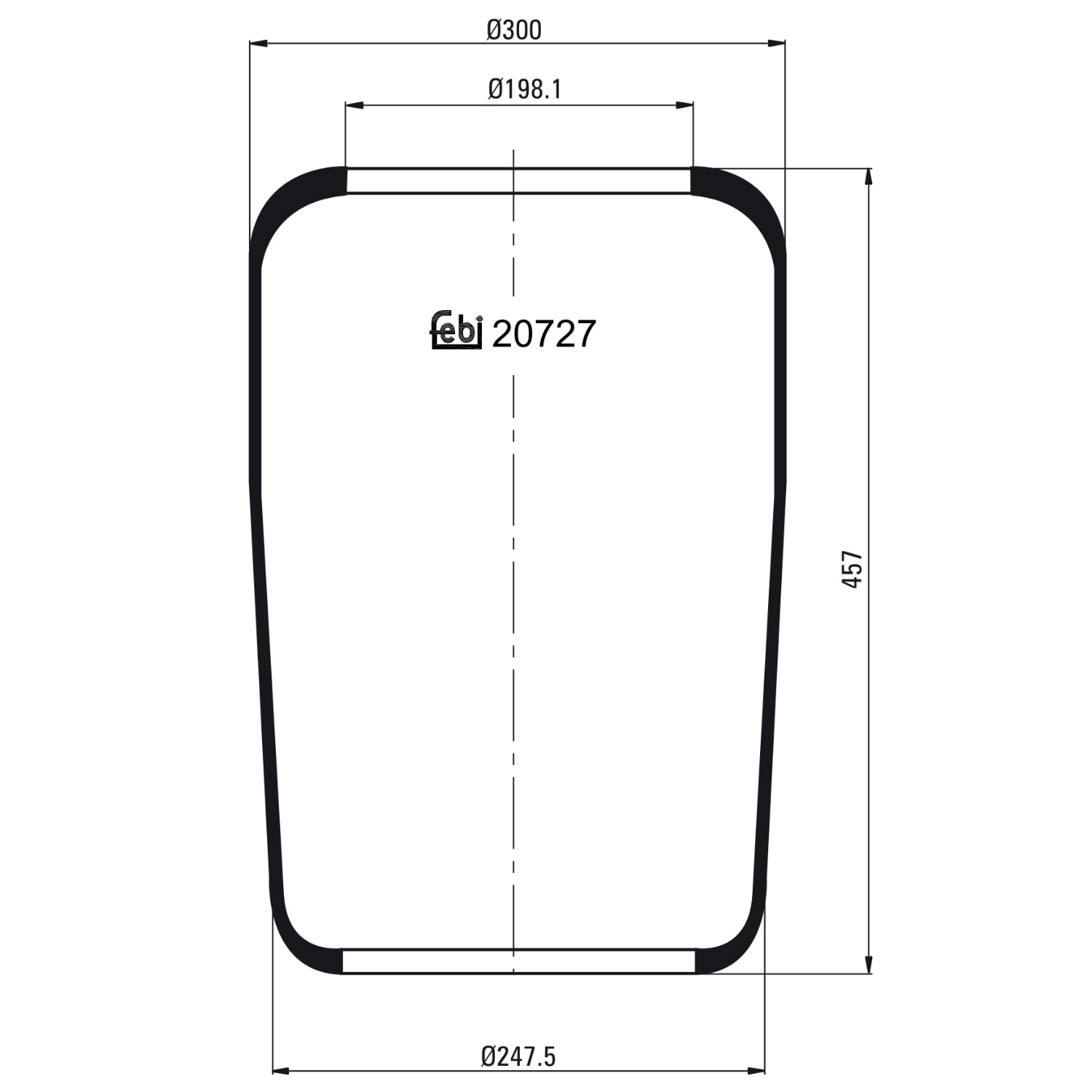 FEBI BILSTEIN Soffietto, Sospensione pneumatica Numero articolo: 20727 poco costoso
