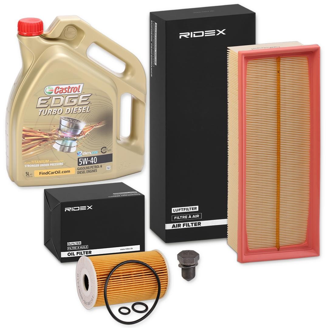 RIDEX Ensemble de filtres avec huile moteur UGS: 100374T0009 à peu de frais