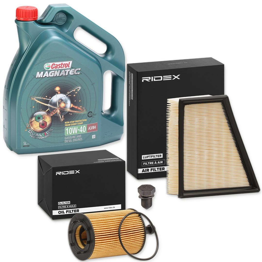 RIDEX Filtersæt med motorolie Varenummer: 100374T0030 billige