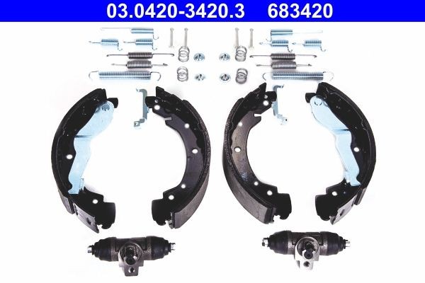 ATE Brake Set, drum brakes Original Kit Article number: 03.0420-3420.3 cheaply