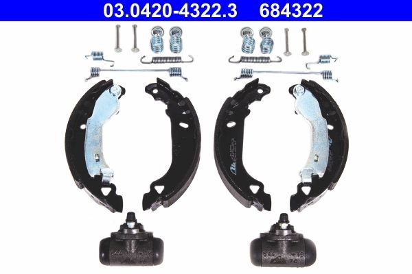ATE Brake Shoe Set Original Kit Article number: 03.0420-4322.3 cheaply