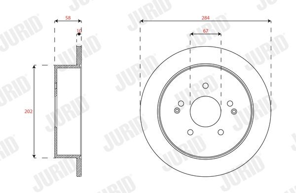 JURID Brake disc Article number: 563345JC cheaply