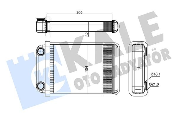 KALE OTO RADYATOR Heater matrix Article number: 346390 cheaply