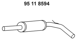 EBERSPÄCHER Middle silencer Article number: 95 11 8594 cheaply