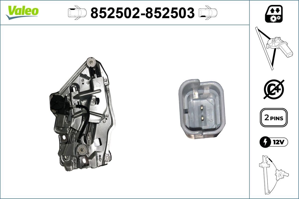 VALEO Window regulator Article number: 852502 cheaply