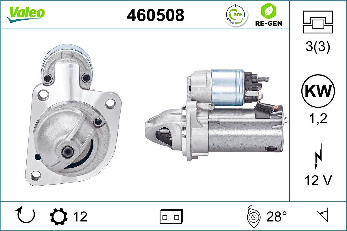 VALEO Starteris prekės numeris: 460508 nebrangu