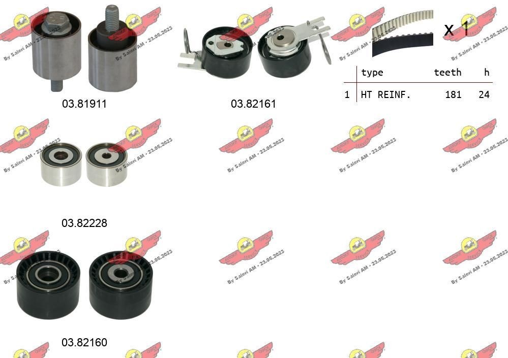 AUTOKIT Timing belt kit Article number: 04.5491 cheaply