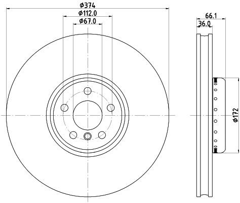 HELLA Brake disc Article number: 8DD 355 126-471 cheaply