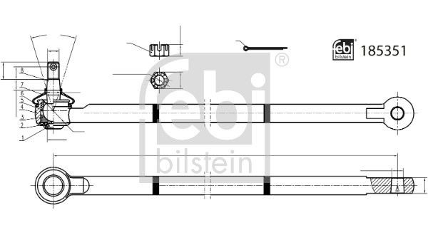 FEBI BILSTEIN Centre Rod Assembly Article number: 185351 cheaply
