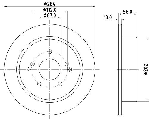HELLA Brake disc Article number: 8DD 355 135-251 cheaply