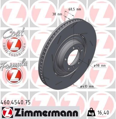 ZIMMERMANN Disco freno Numero articolo: 460.4540.75 poco costoso