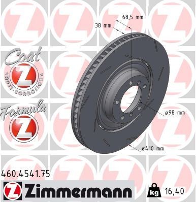 ZIMMERMANN Bremžu diski raksta numurs: 460.4541.75 lēti