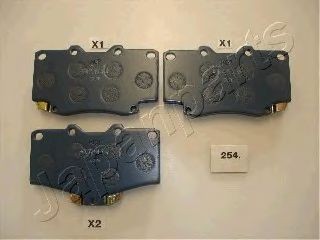 JAPANPARTS Augstas veiktspējas bremžu uzliku komplekts raksta numurs: PA-254P lēti