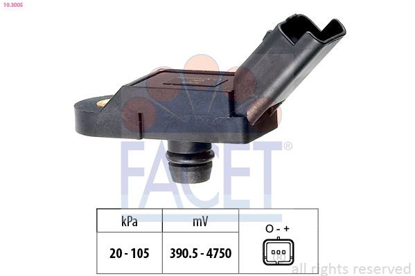 FACET Air Pressure Sensor, height adaptation Article number: 10.3005 cheaply