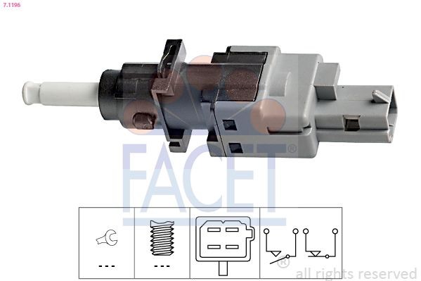 FACET Switch, clutch control (cruise control) Article number: 7.1196 cheaply