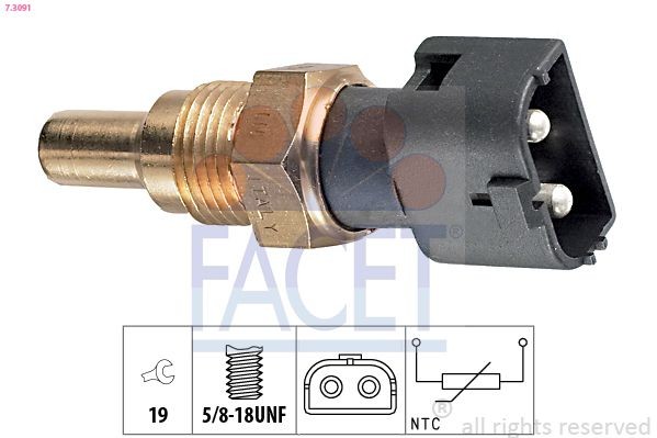 FACET Sensor, coolant temperature Article number: 7.3091 cheaply