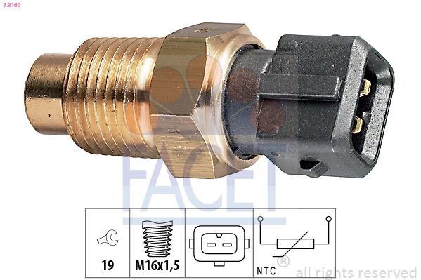 FACET Sensore, Temperatura refrigerante Numero articolo: 7.3160 poco costoso