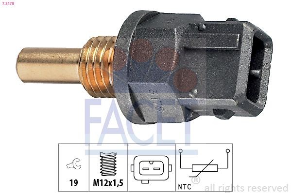 FACET Sensore, Temperatura refrigerante Numero articolo: 7.3178 poco costoso
