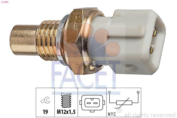 FACET Sensore, Temperatura refrigerante Numero articolo: 7.3191 poco costoso